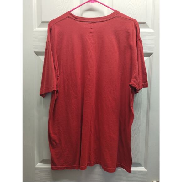 ELF Men's Size XXL Red Graphic T-Shirt Raised By Elves Christmas Holiday Tee - Picture 3 of 4